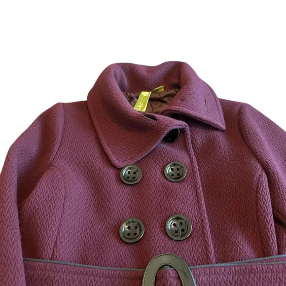 Soia & Kyo Double-Breasted Peacoat Jacket w/ Belt Button Up Size Medium Women's - Picture 2 of 13